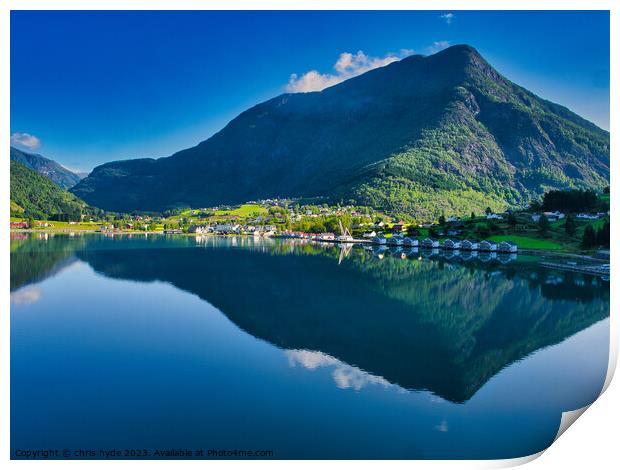 Reflectrions Skjolden Norway Print by chris hyde