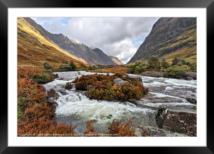 River Etive Framed Mounted Print by Lady Debra Bowers L.R.P.S