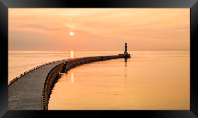 Roker Pier and Lighthouse: Sunderland Sunrise Framed Print by Tim Hill