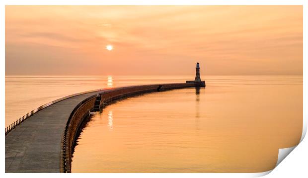 Roker Pier and Lighthouse: Sunderland Sunrise Print by Tim Hill