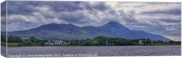 Croagh Patrick Dreaming - (Panorama.) Canvas Print by 28sw photography