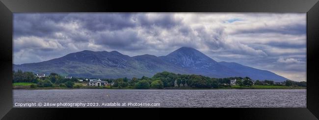 Croagh Patrick Dreaming - (Panorama.) Framed Print by 28sw photography