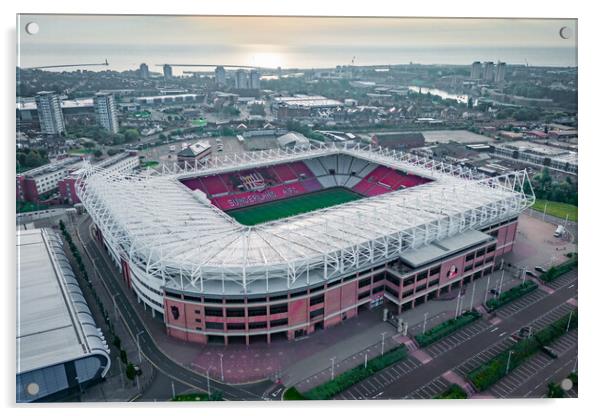 Sunderland Football Club Acrylic by Apollo Aerial Photography