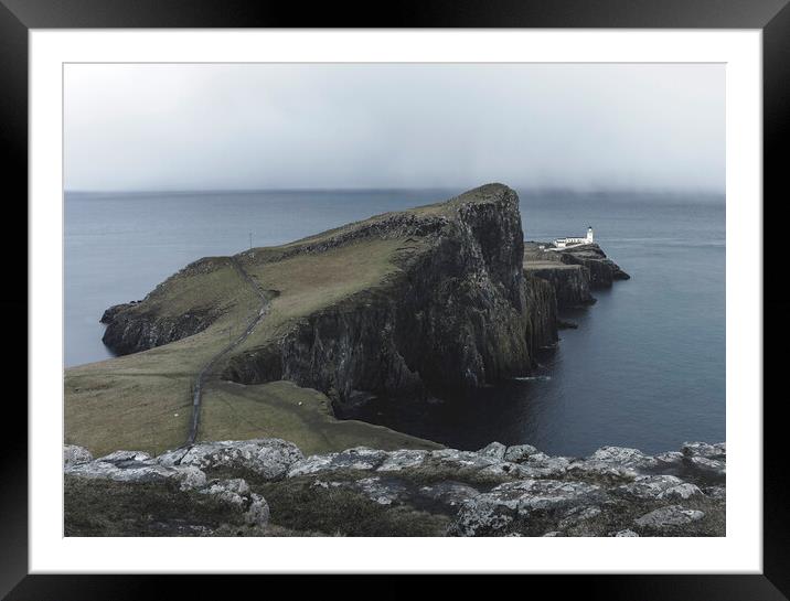 A moody afternoon on Neist Point  Framed Mounted Print by Anthony McGeever