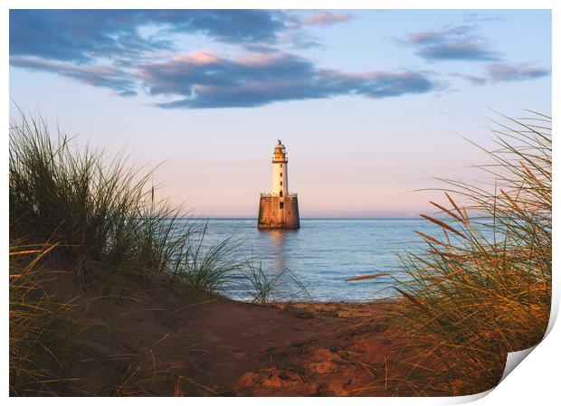 Sunset on Rattray Lighthouse  Print by Anthony McGeever