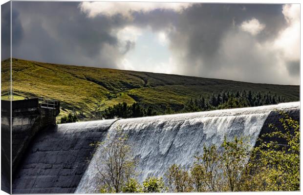 Spillway Crest - Booth Wood Reservoir - West Yorks Canvas Print by Glen Allen