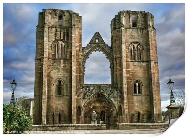 Historic Elgin Cathedral Print by Tom McPherson