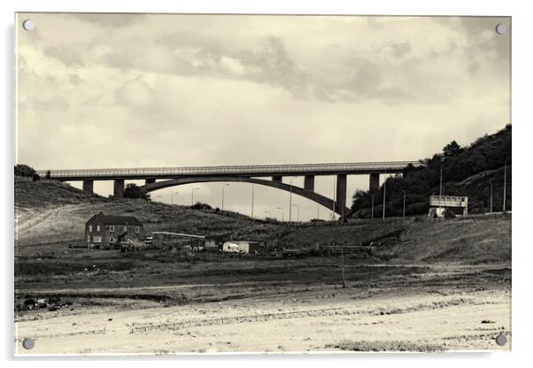Scammonden Bridge M62 West Yorkshire Acrylic by Glen Allen