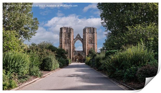 Historic Elgin Cathedral Print by Tom McPherson