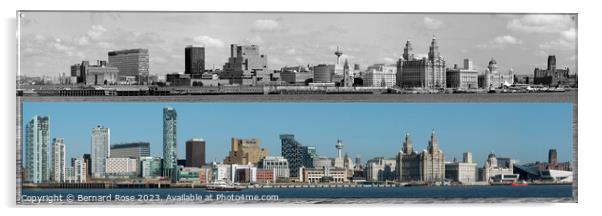 Liverpool Waterfront Panorama  Acrylic by Bernard Rose Photography