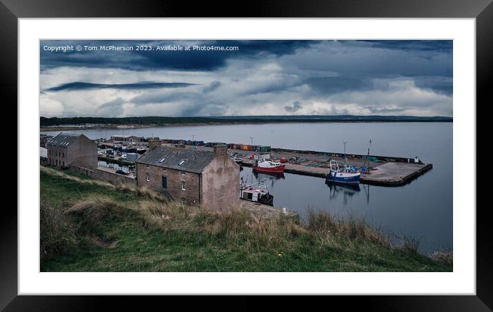 Historic Burghead harbour Framed Mounted Print by Tom McPherson