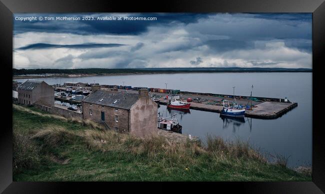 Historic Burghead harbour Framed Print by Tom McPherson