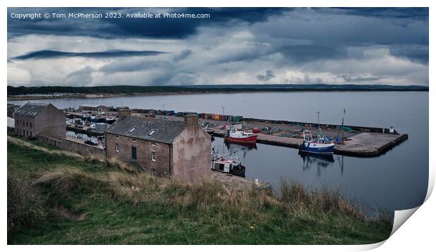 Historic Burghead harbour Print by Tom McPherson