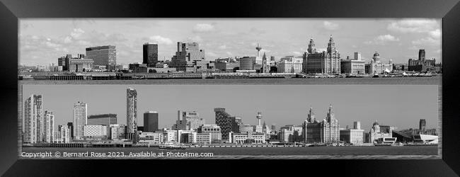 Liverpool Waterfront Panorama  Framed Print by Bernard Rose Photography