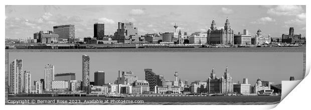 Liverpool Waterfront Panorama  Print by Bernard Rose Photography