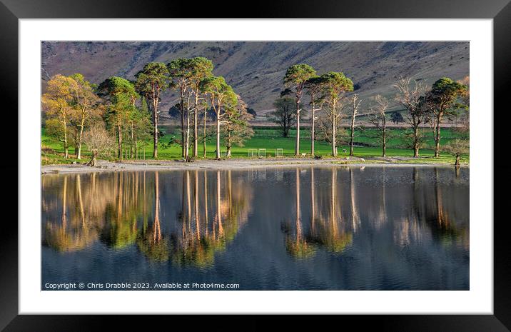Buttermere Reflections Framed Mounted Print by Chris Drabble