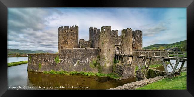 Caerphilly Castle Framed Print by Chris Drabble