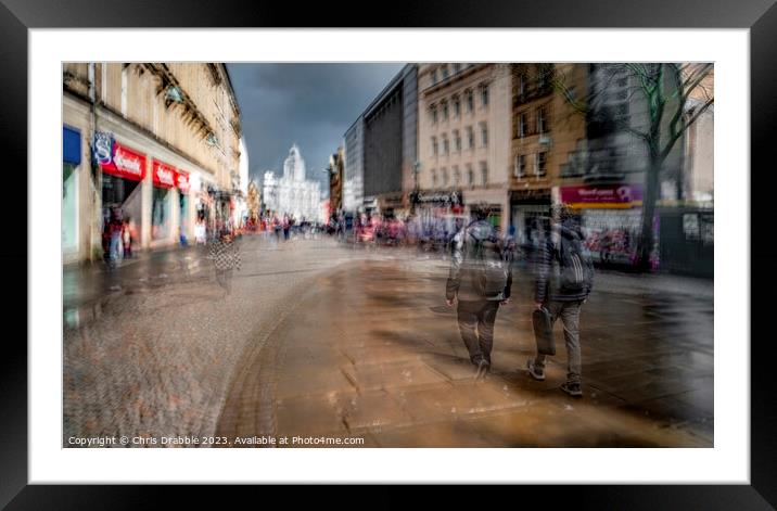 Fargate and the Telegraph House, Sheffield ICM Framed Mounted Print by Chris Drabble