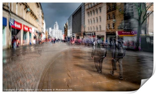 Fargate and the Telegraph House, Sheffield ICM Print by Chris Drabble