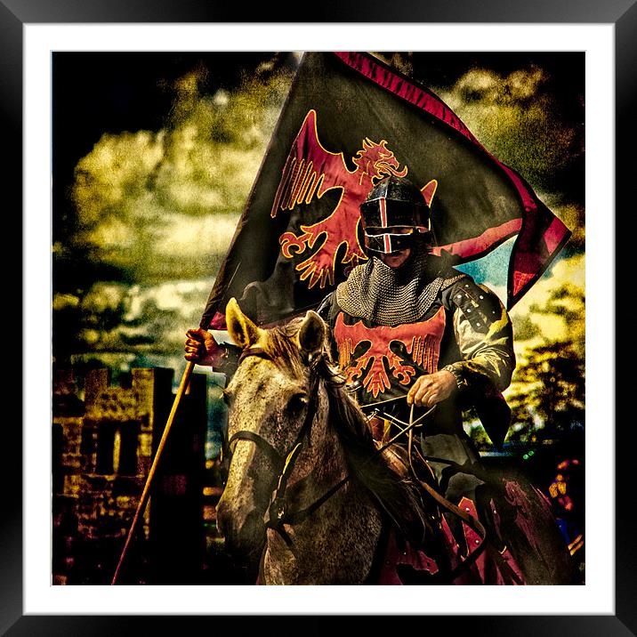 The Red Knight Rides Forth Framed Mounted Print by Chris Lord