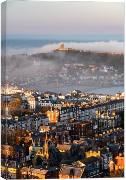 Scarborough Sunset from Oliver's Mount Canvas Print by John Westgarth