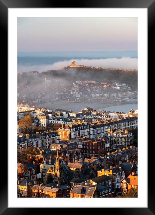 Scarborough Sunset from Oliver's Mount Framed Mounted Print by John Westgarth
