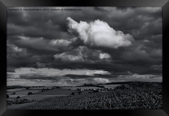 Clouds over the Culm Valley Framed Print by Pete Hemington