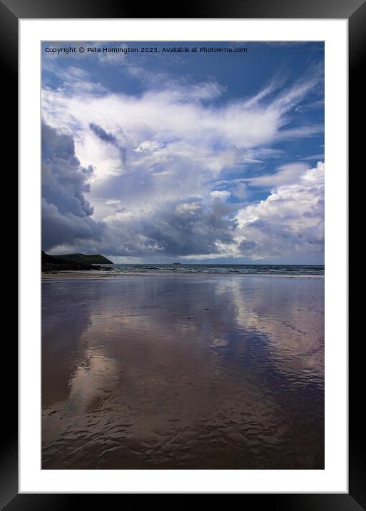 Polzeath Beach Framed Mounted Print by Pete Hemington