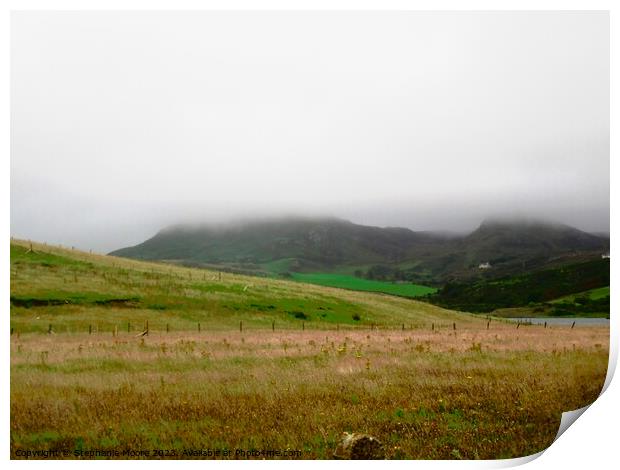 Misty Donegal Mountains Print by Stephanie Moore