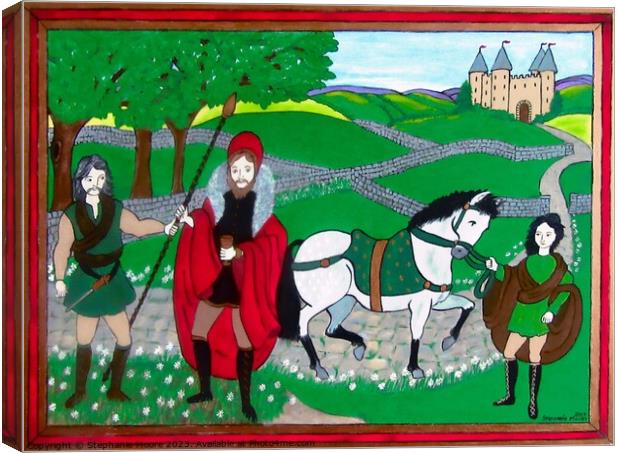 Medieval Irish Chieftain Canvas Print by Stephanie Moore