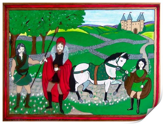 Medieval Irish Chieftain Print by Stephanie Moore