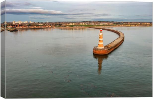 Roker Pier and Lighthouse Canvas Print by Steve Smith