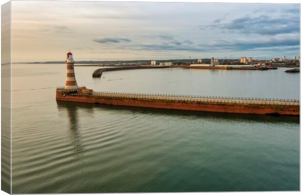 Roker Pier and Lighthouse Canvas Print by Steve Smith