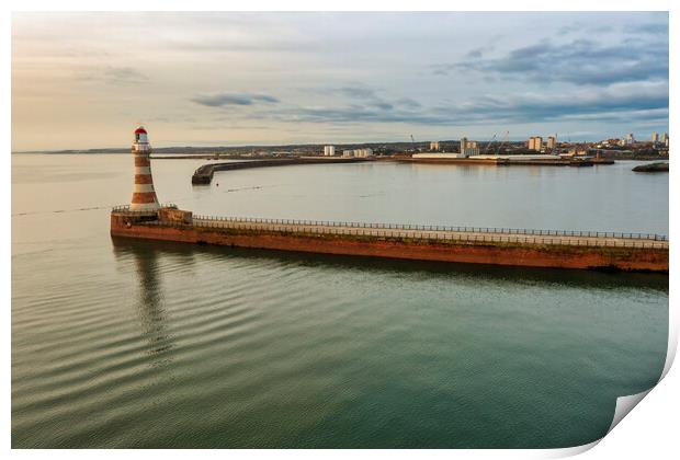 Roker Pier and Lighthouse Print by Steve Smith