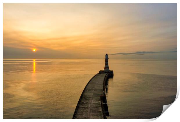 Roker Pier Sunrise Print by Steve Smith