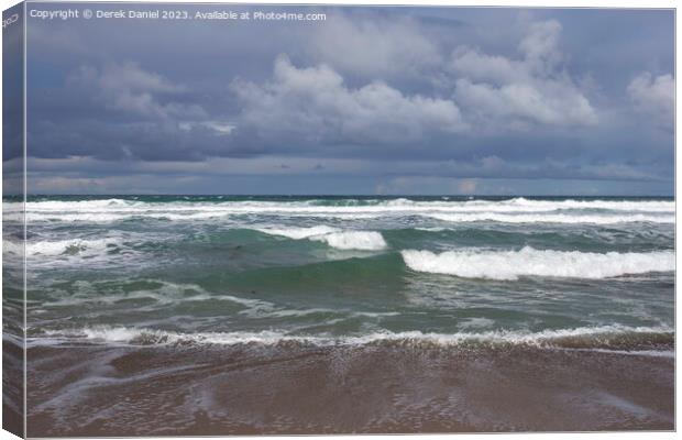 The Power Of The Sea Canvas Print by Derek Daniel