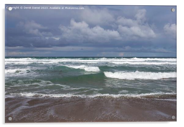 The Power Of The Sea Acrylic by Derek Daniel