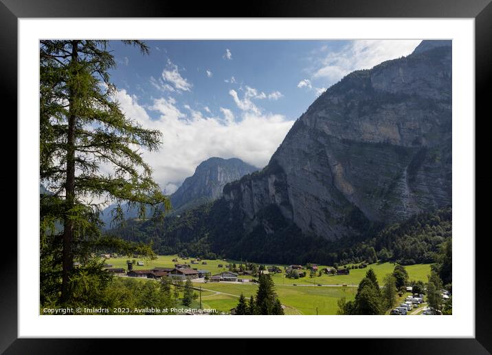 Landscape near Innertkirchen, Switzerland Framed Mounted Print by Imladris 