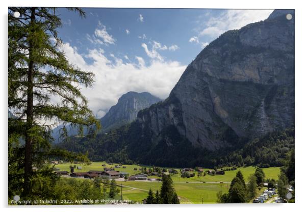Landscape near Innertkirchen, Switzerland Acrylic by Imladris 