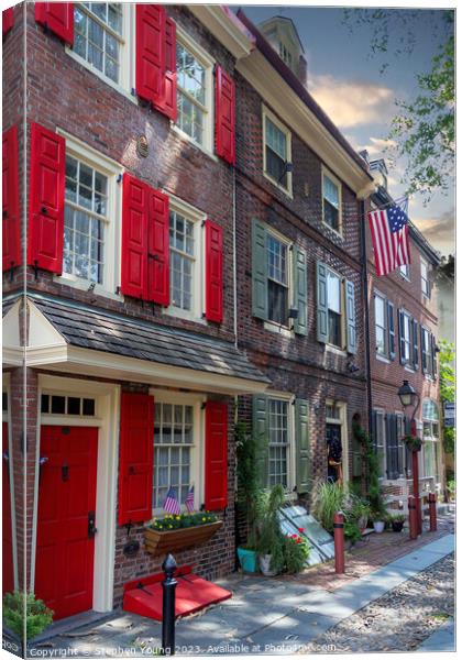Philadelphia's Charming Old Townscape Canvas Print by Stephen Young