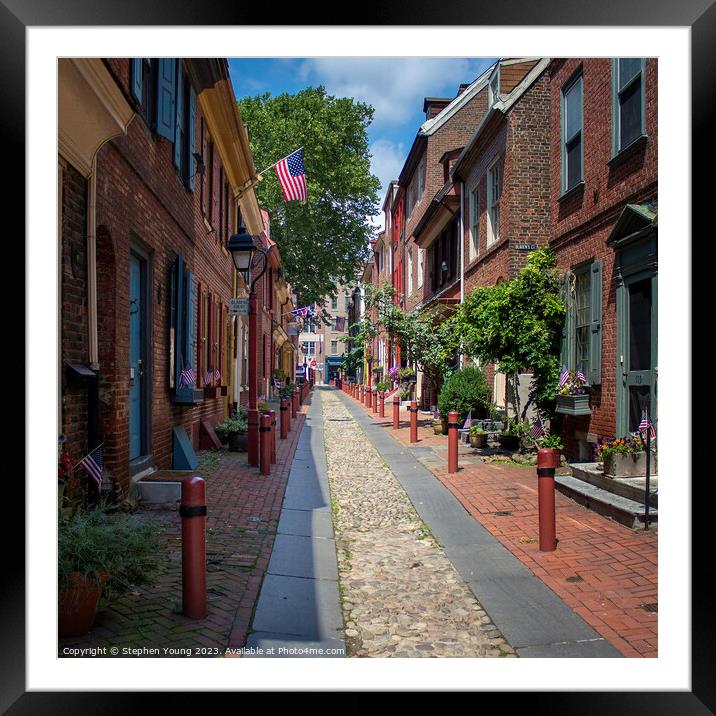 A Timeless Journey: Exploring Old Philadelphia Framed Mounted Print by Stephen Young