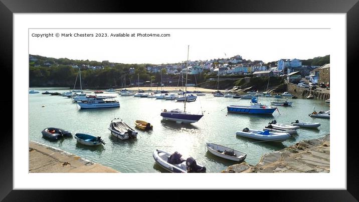 New Quay harbour Framed Mounted Print by Mark Chesters