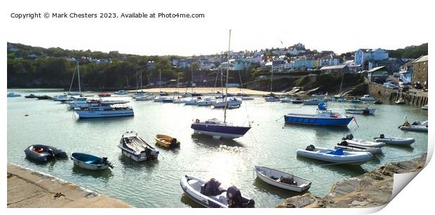 New Quay harbour Print by Mark Chesters