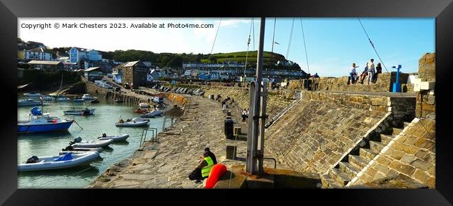 New Quay Harbour wall Framed Print by Mark Chesters