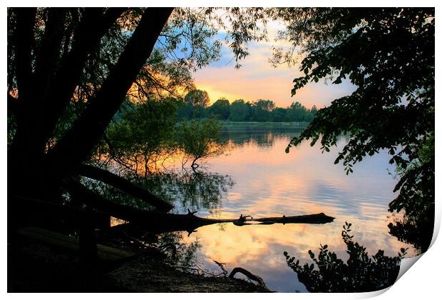 Daventry Country Park 1 Print by Helkoryo Photography