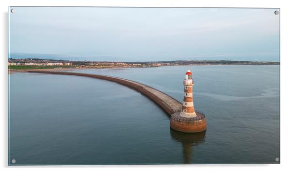 Roker Lighthouse Sunderland Acrylic by Tim Hill