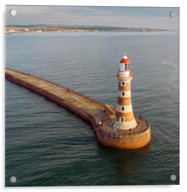 Roker Pier Lighthouse Acrylic by Apollo Aerial Photography