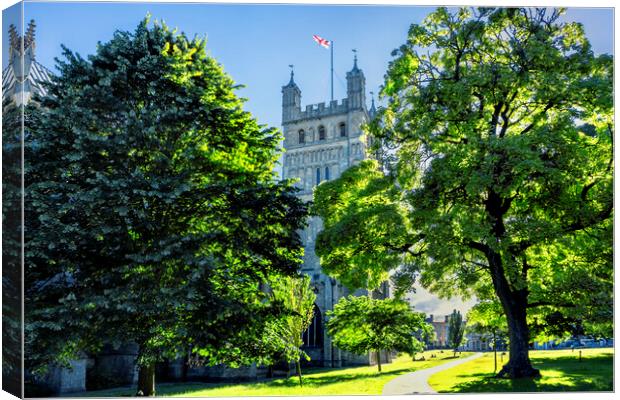 Exeter Cathedral, Devon Canvas Print by Maggie McCall