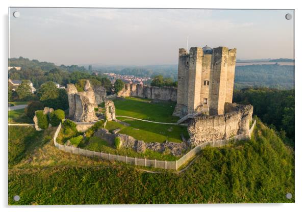 Conisbrough Castle Acrylic by Apollo Aerial Photography