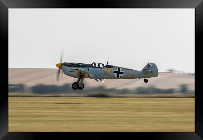 Buchin Bf109 Touching Down Framed Print by J Biggadike